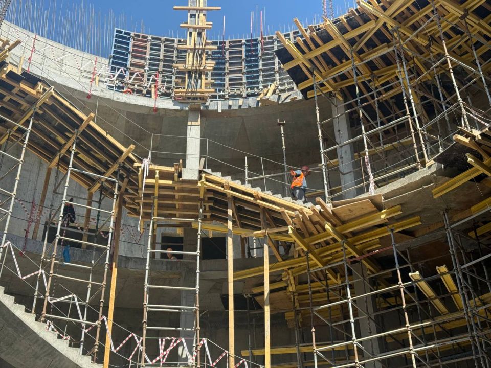 Немного кадров со строительства Национального музея Бурятии