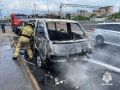 В Улан-Удэ посреди дороги загорелся автомобиль