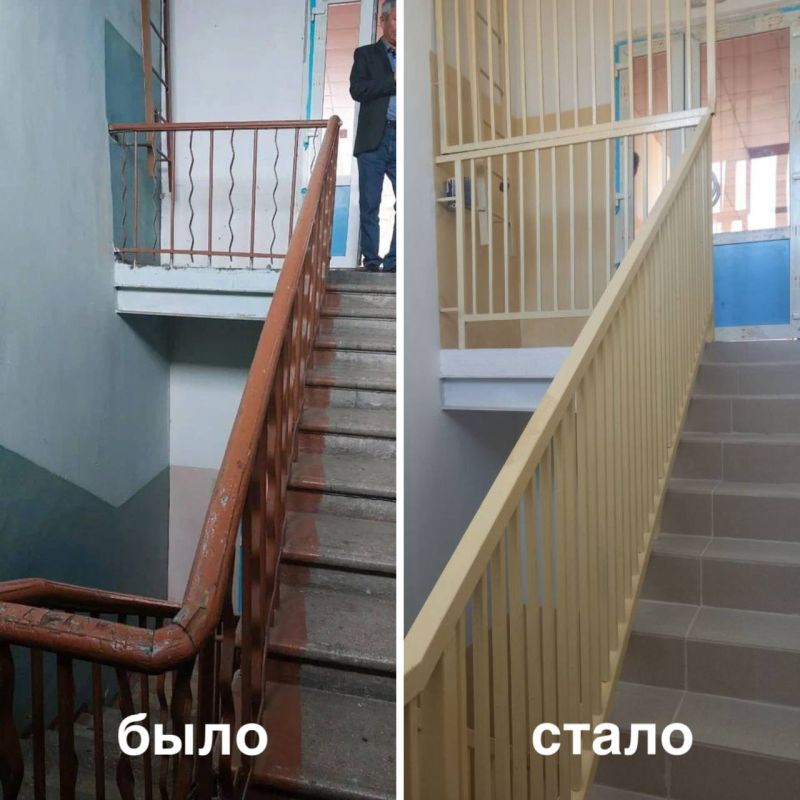 В улан-удэнской школе № 43 отремонтировали лестницу