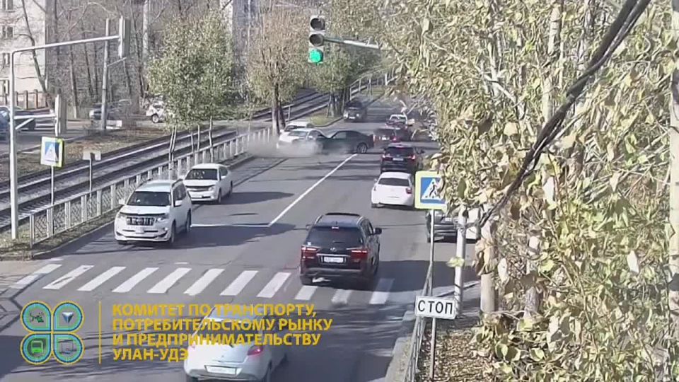 момент ДТП попал на камеру