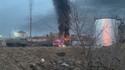 #АТВпишут утром был пожар в Тулунже на базе возле КамазЦентра