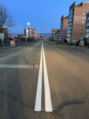 В Улан-Удэ в этом году было нанесено 1 021 элементов дорожной разметки