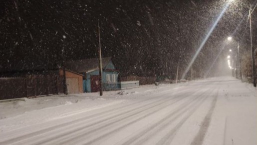В Кабанском районе из-за снегопада и ветра ухудшилась дорожная обстановка