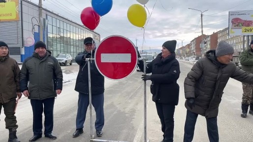 В Гусиноозёрске после капремонта открыли участок главной автодороги на пересечении улиц Ленина и Строительная