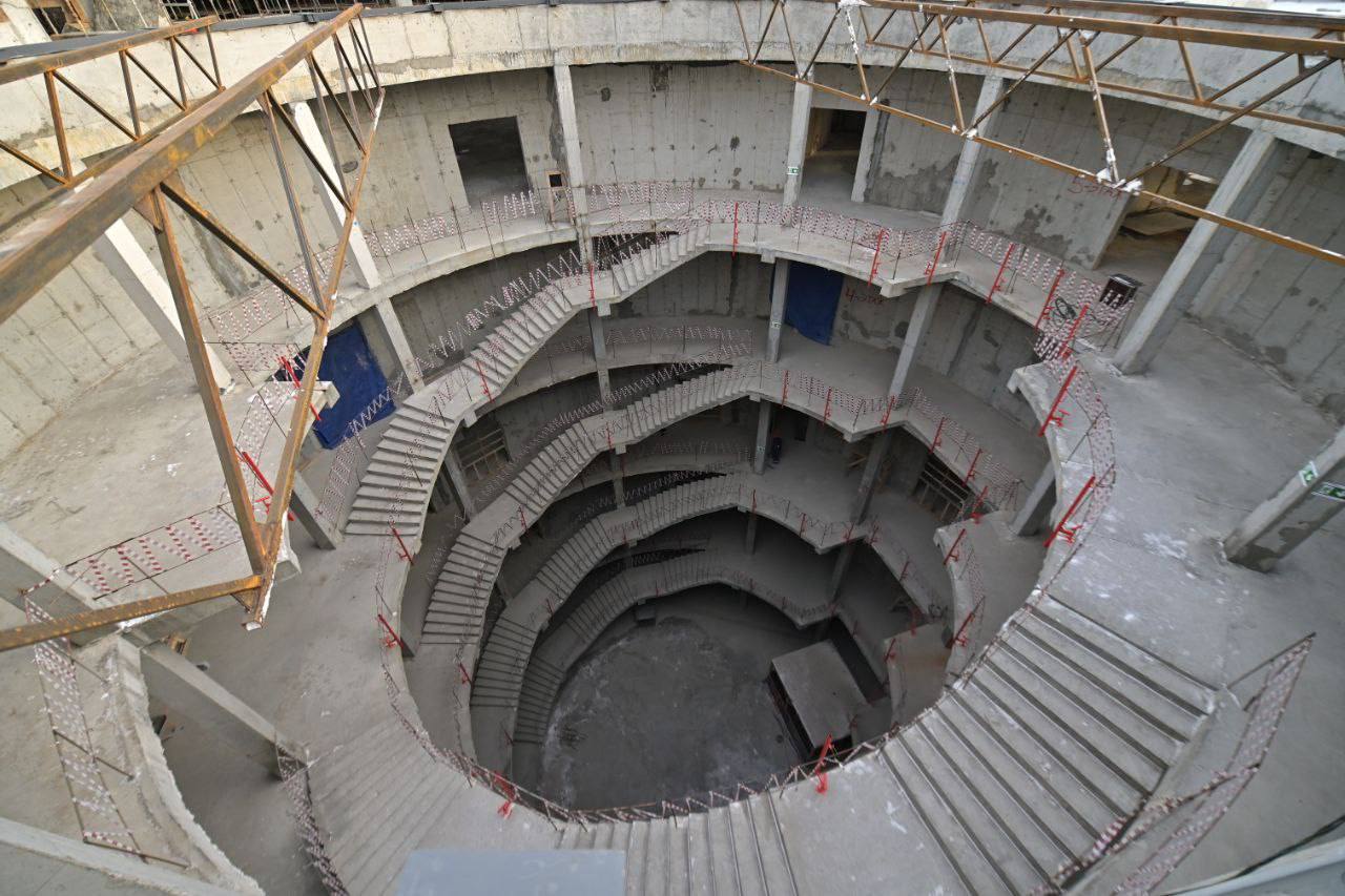 Здание Национального музея в центре Улан-Удэ строят ударными темпами