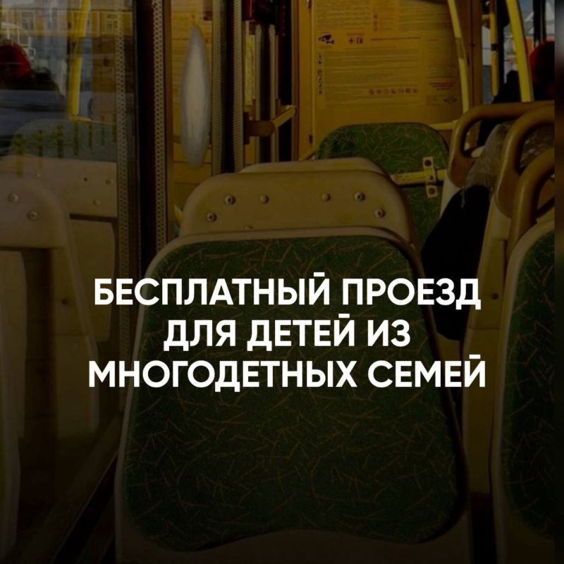 Дети из многодетных семей могут бесплатно ездить в городских автобусах и трамваях
