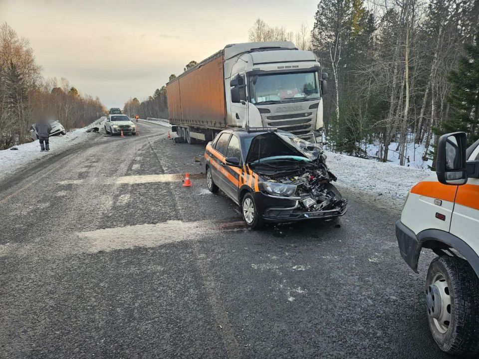 ДТП с участием четырёх автомобилей произошло в Кабанском районе Бурятии