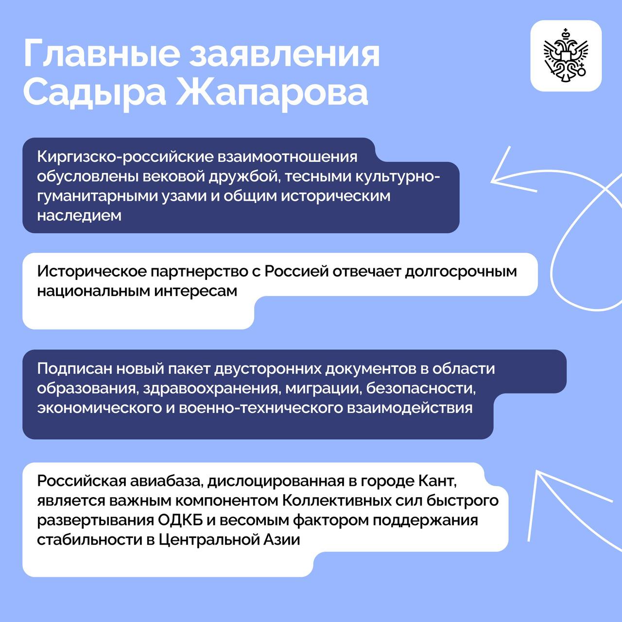 Владимир Путин и Садыр Жапаров провели российско-киргизские переговоры во время государственного визита Президента РФ в Бишкек Владимир Путин и Садыр Жапаров провели российско-киргизские переговоры во время государственного визита Президента РФ в Бишкек