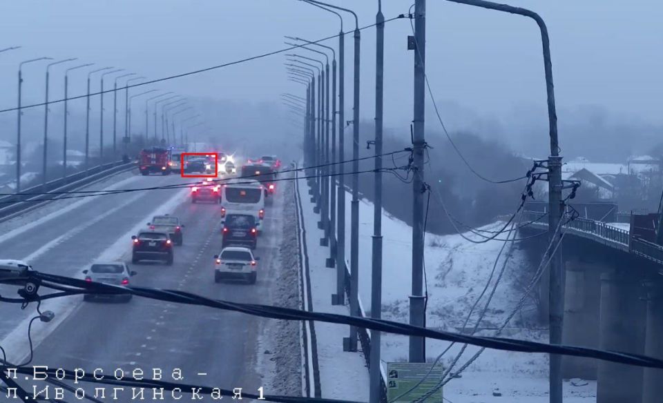 ДТП на Селенгинском мосту. Пробка, передает