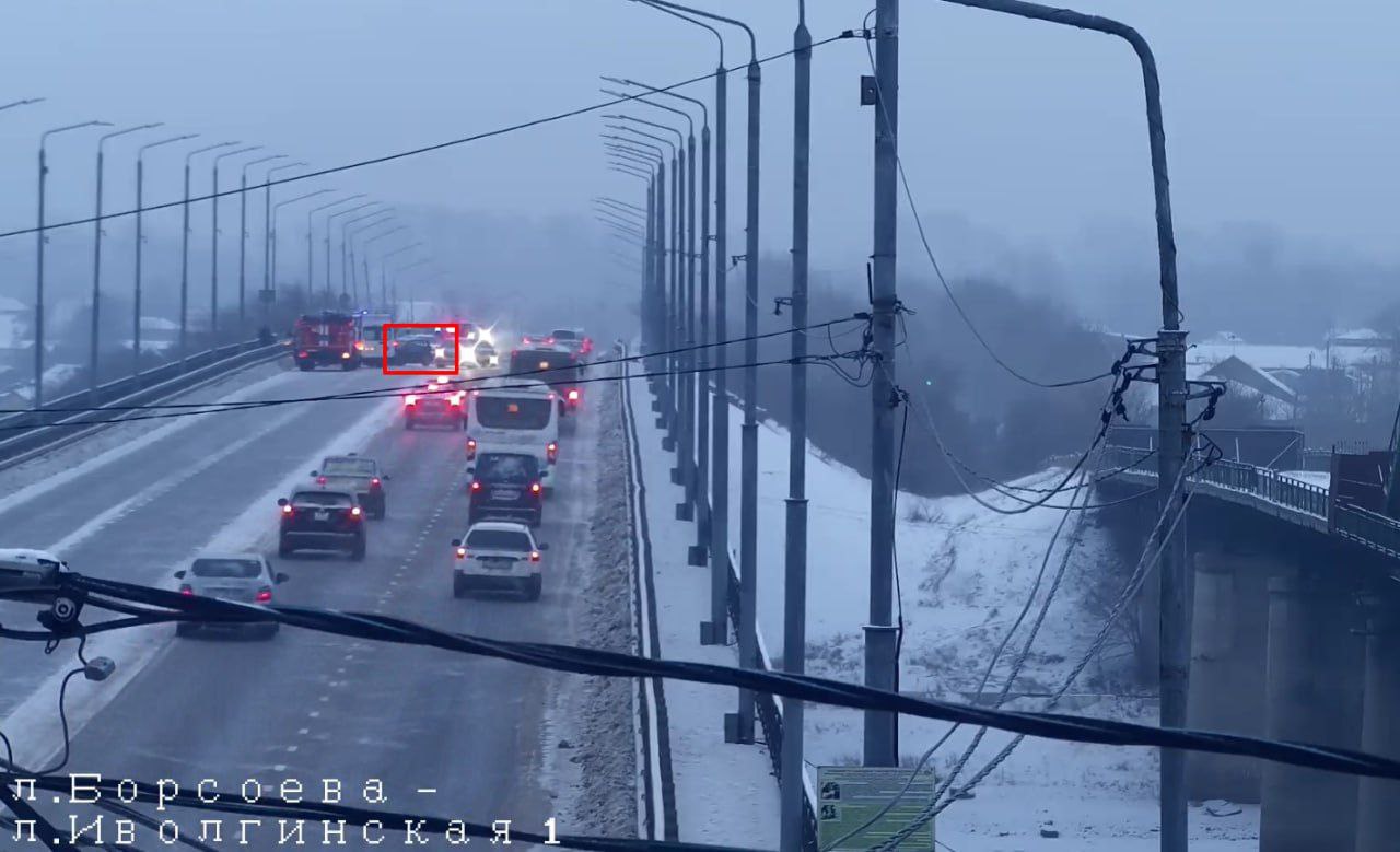 ДТП на Селенгинском мосту. Пробка, передает