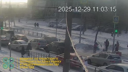 момент наезда на пешехода на остановке "Геологическая"