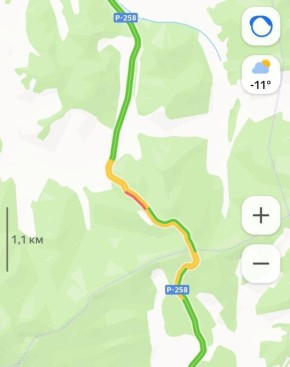 На перевале Барской затруднено движение большегрузов