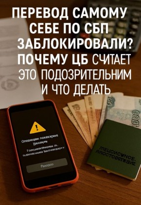 Что делать, если переводы самому себе в СБП оказались заблокированы?