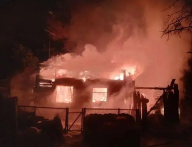 В Бурятии мужчина пострадал на пожаре