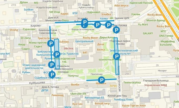 Система платных парковок в Улан-Удэ начала работу в тестовом режиме
