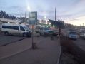 В Улан-Удэ автомобиль врезался в остановку после ДТП с маршруткой