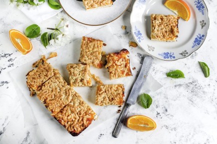 Деревенский пирог с кремовой начинкой и солнечными нотками