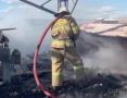 В Бурятии по неизвестной причине вспыхнула пилорама