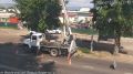 В связи с производством работ ограничено движение на ул Иволгинская, занята правая полоса в направлении Левого берега