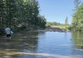 Участок трассы в районе Бурятии по колено залило водой