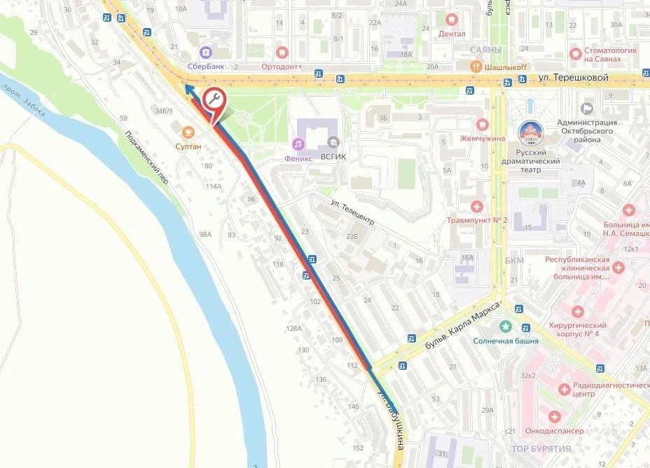 Ночные ограничения введут на улице Бабушкина в Улан-Удэ