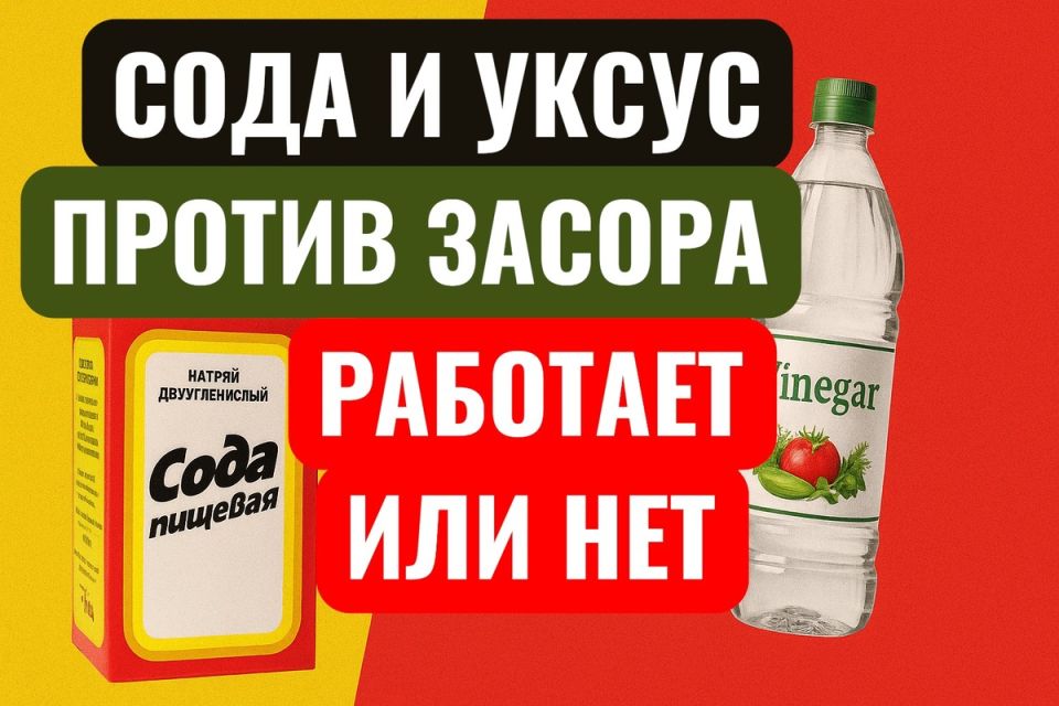 Сода и уксус: действительно ли они способны спасти от засора?